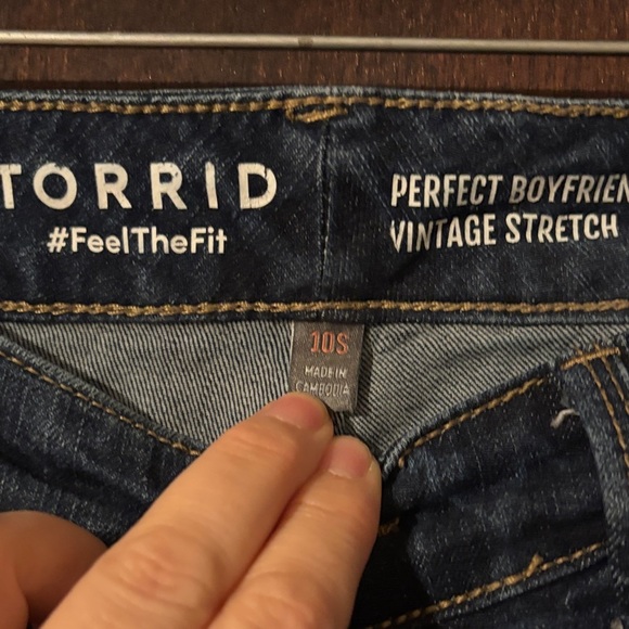 Torrid Perfect Boyfriend Ankle Vintage Stretch 10S - Picture 2 of 3
